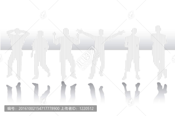 條紋輪廓的六個男孩