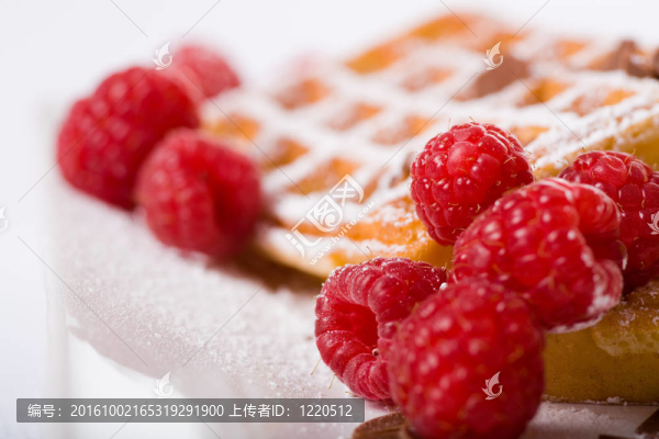 華夫餅和覆盆子