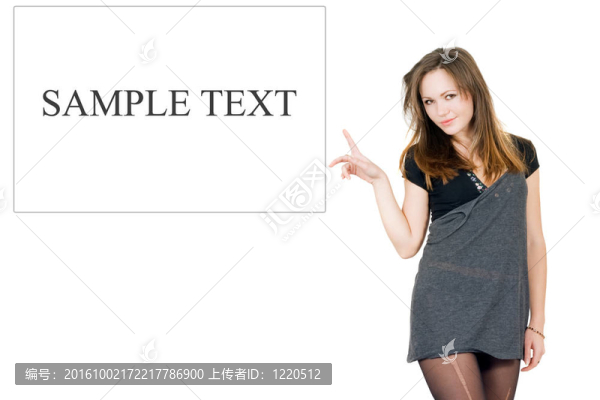 漂亮的女孩與框架的文字