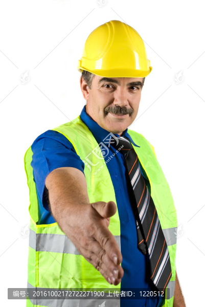握手成熟的建筑工程師