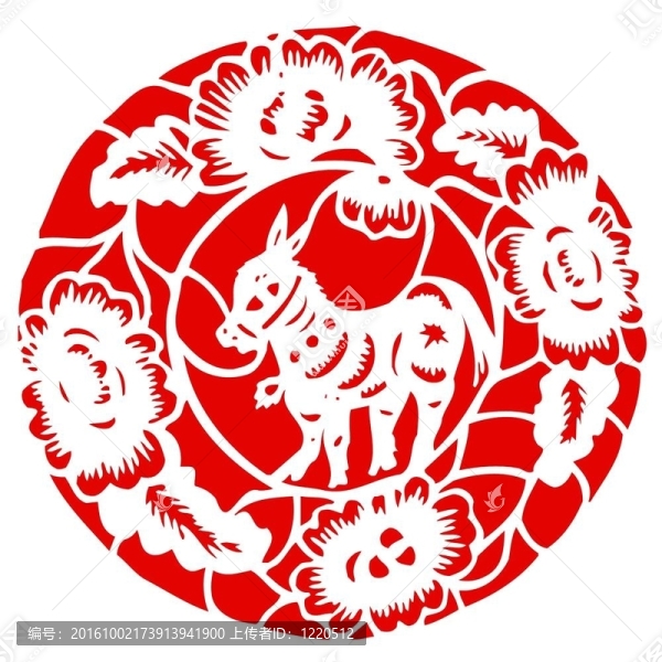 剪紙的驢子