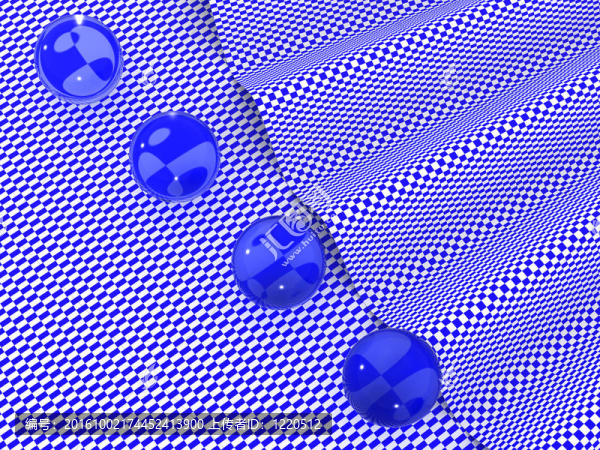 玻璃球抽象背景。3d