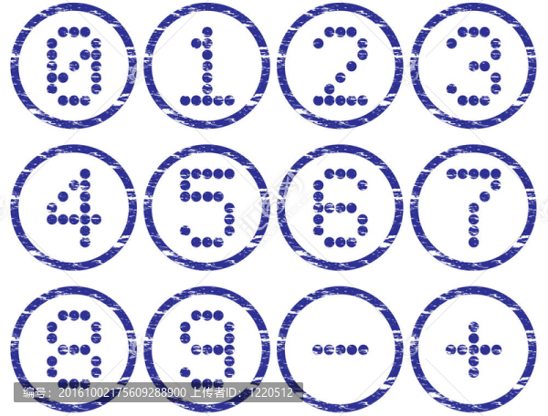 矩陣數(shù)字圖標(biāo)集。