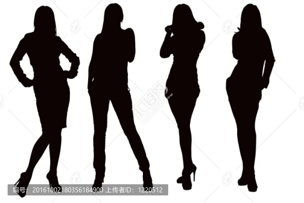 一個年輕女人的剪影