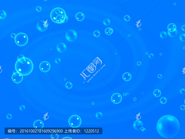 藍色背景3D泡泡