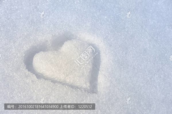 心在雪上