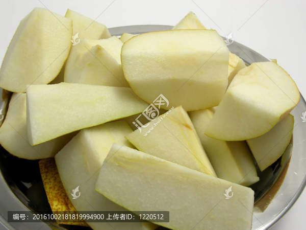 在一個金屬板丙基梨白