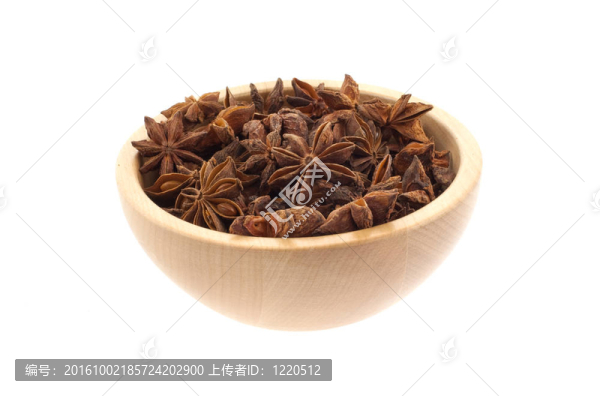在一個(gè)木碗的八角星