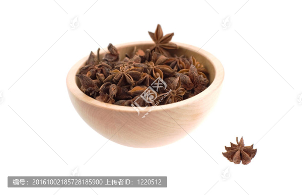 在一個(gè)木碗的八角星