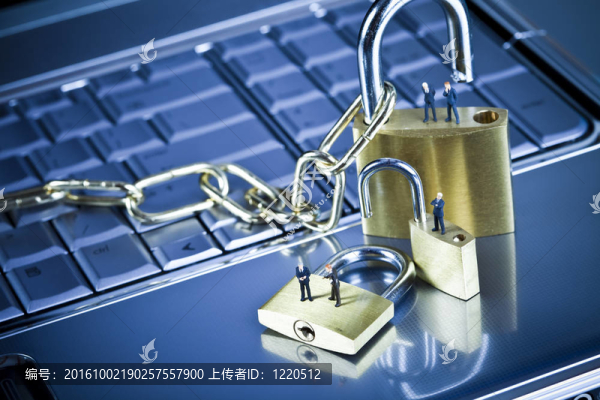掛鎖和筆記本電腦