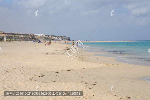 在加迪亞Playa海灘；富埃特文圖拉島；西班牙加那利群島