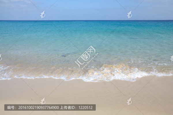 在加那利群島的富埃特文圖拉島島的海灘；西班牙
