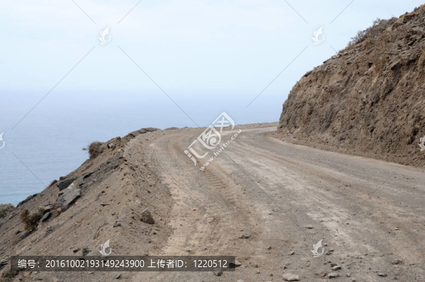 城市道路在加那利群島的富埃特文圖拉島島；西班牙