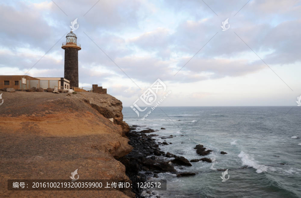 燈塔蓬加迪亞在加那利群島的富埃特文圖拉島島；西班牙