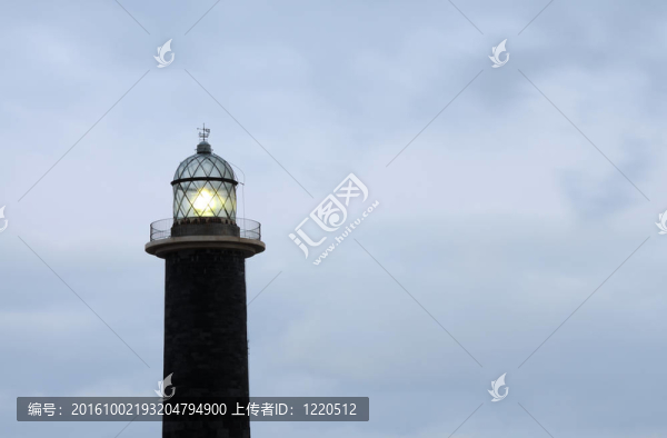 燈塔蓬加迪亞在加那利群島的富埃特文圖拉島島；西班牙