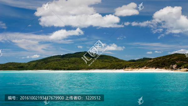 美麗的熱帶島嶼在遠處的影像