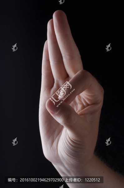 股票照片美國(guó)手語(yǔ)字母F