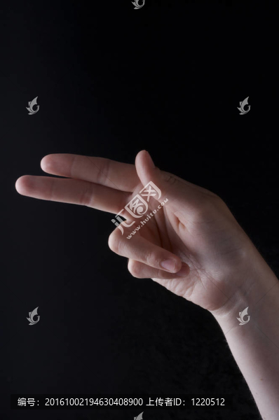 股票照片美國(guó)手語(yǔ)字母H