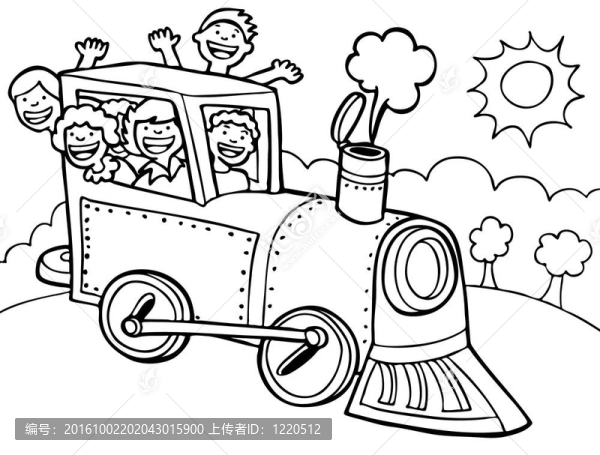卡通公園列車騎線藝術