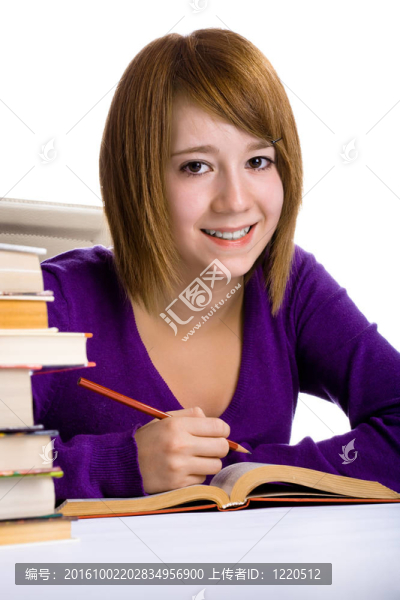 女孩讀書