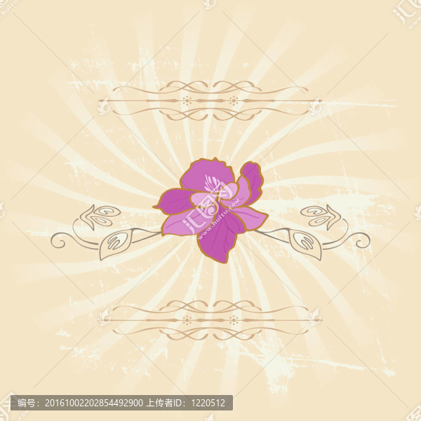 花卉復(fù)古風(fēng)格模板