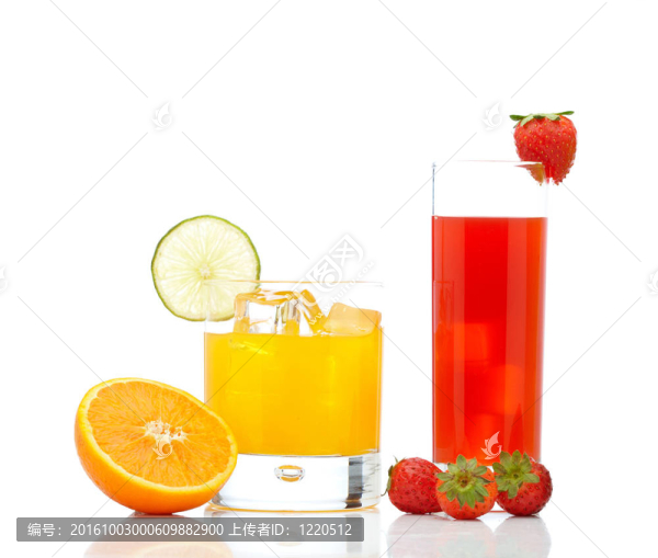 橙汁和草莓汁