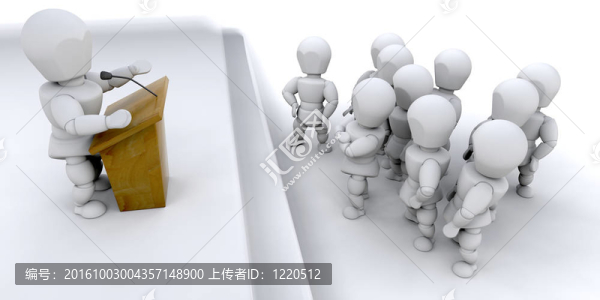 在人群中說話的人