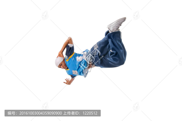 嘻哈青年在白色背景上做酷動作