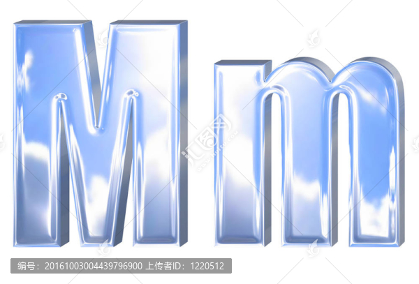 具有藍(lán)色天空反射的金屬字母字體符號(hào)