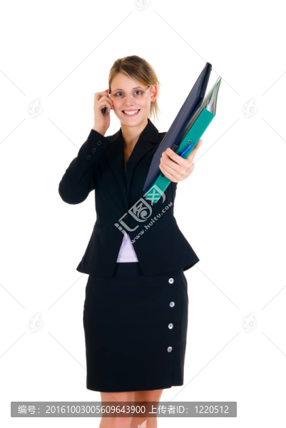 女商人在電話