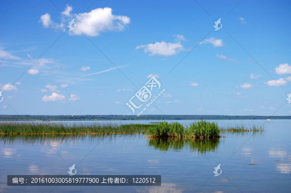 美麗的Pereslavl湖；俄羅斯