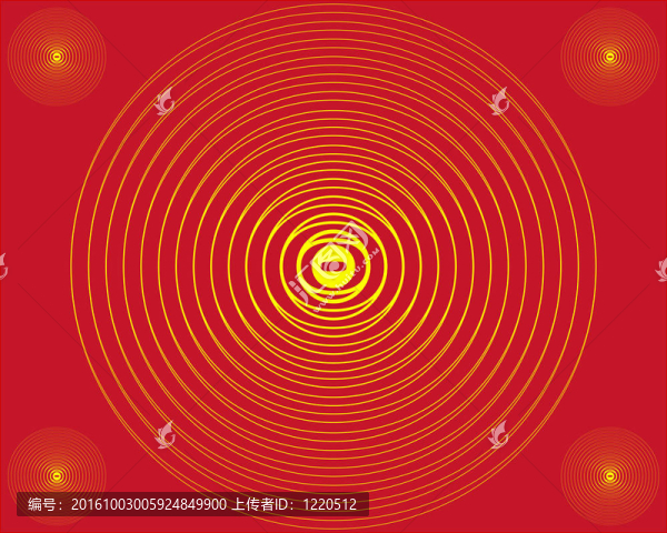 紅色背景上的四個(gè)小黃色圓圈