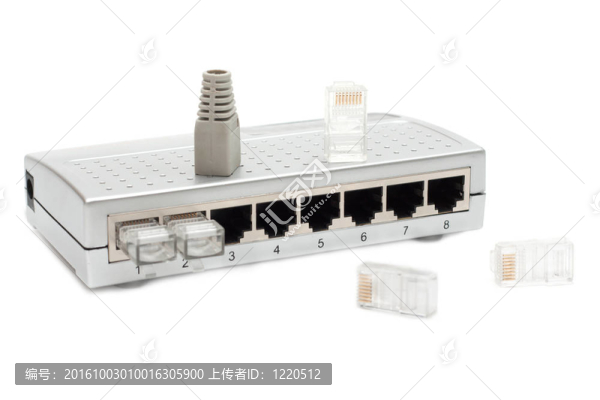 八端口交換機(jī)和連接件