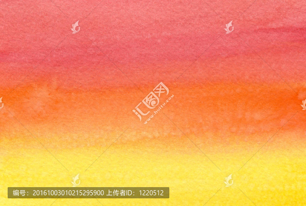黃色到紅色水彩背景