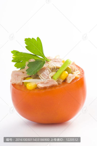 金槍魚釀番茄芹菜玉米豆