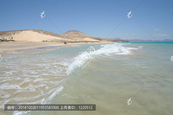 海灘Playa,de,Sotavento；Jandia；加那利群島的富埃特文圖拉島島；西班牙