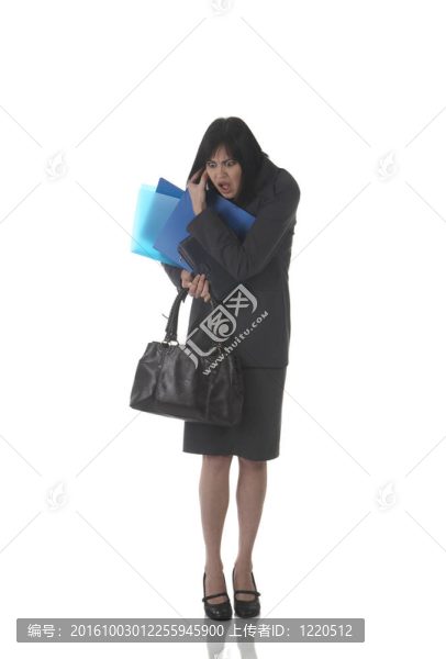 美麗的黑發(fā)女商人