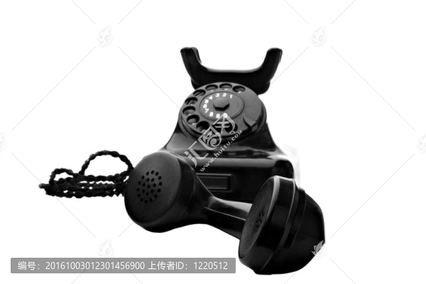 黑色的轉(zhuǎn)盤電話