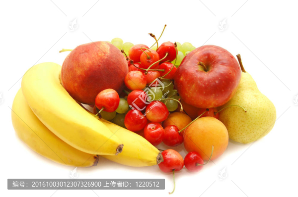 香蕉；甜櫻桃；蘋果；梨；杏；桃和葡萄
