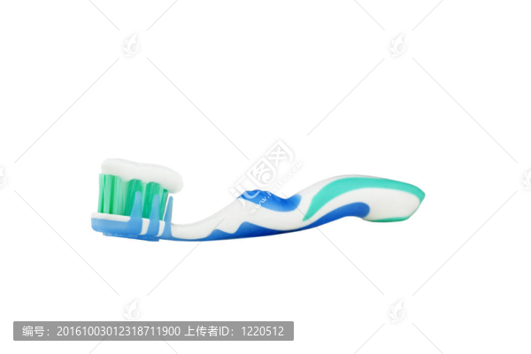 白色背景牙刷