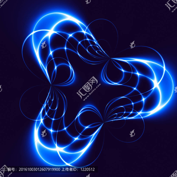 在深藍色的燈舞；fractal02z7d