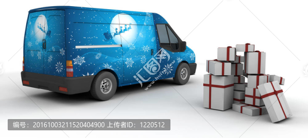 圣誕節(jié)的送貨車
