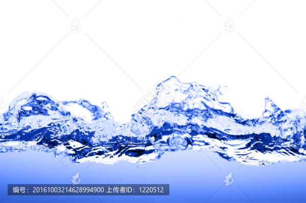 藍色水對白色
