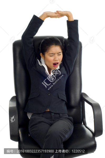 女商人打哈欠