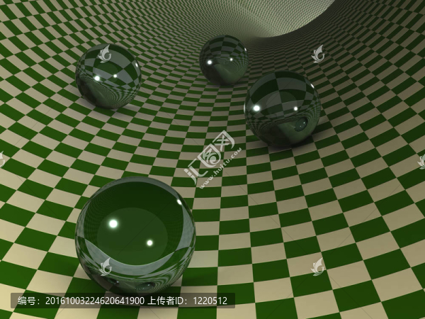 玻璃球抽象背景。3d