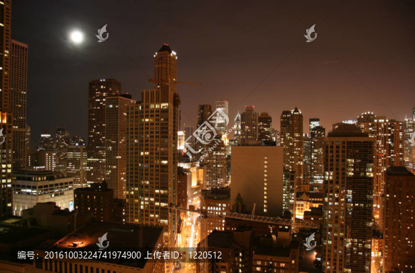 芝加哥市中心夜景