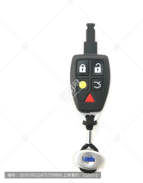 汽車(chē)鑰匙遙控器；俯視圖