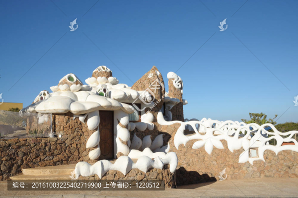 在加那利群島的富埃特文圖拉島島的建筑；西班牙