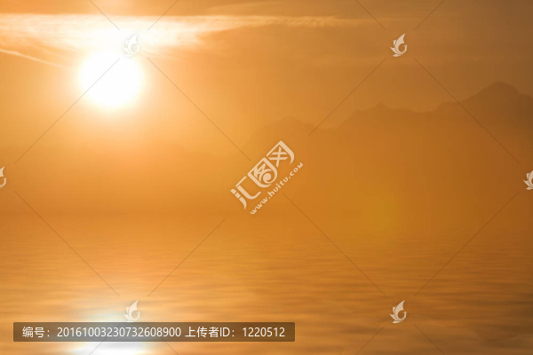 日落時的海