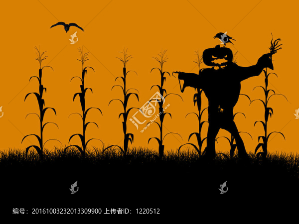 萬圣節(jié)插畫剪影